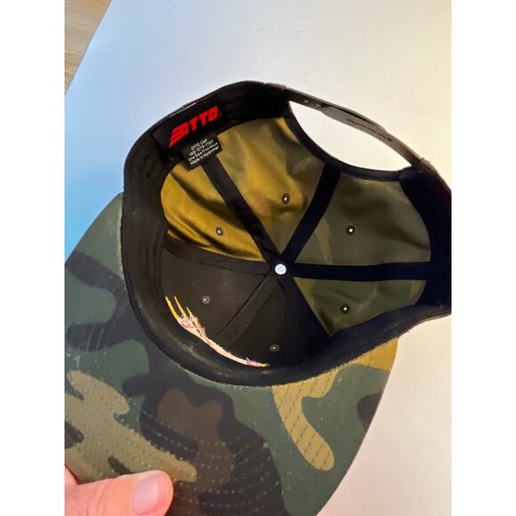 R B Otto Cap Premium Snapback 6 panel cloth Camo hat trucker - Picture 10 of 12